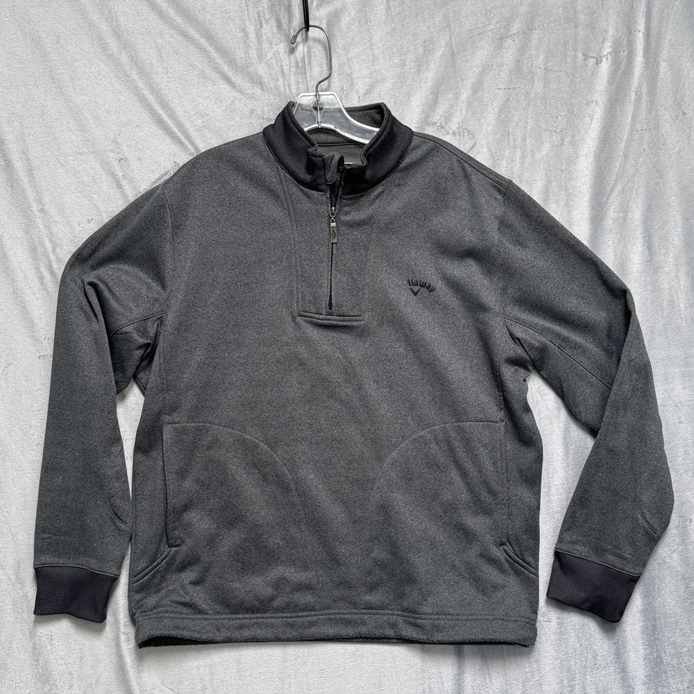 Callaway Weather Series Pullover Mens Medium Quarter Zip‎ Golf Sweater Jacket